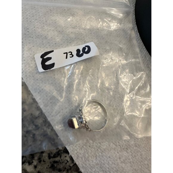 Amber Bali Sterling Silver Hinged Poison Ring Size 8 New Gift - Picture 14 of 14